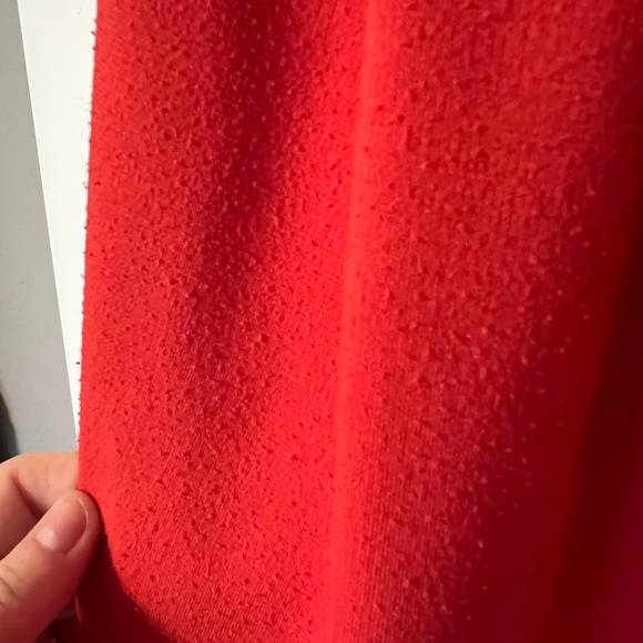 Forever 21 orange coral red sleeveless dress with zipper pleated medium - Picture 7 of 8